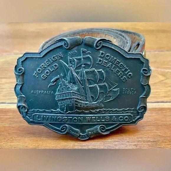 Large Belt Buckle | Beautiful Supple Leather | 44” - Picture 1 of 6